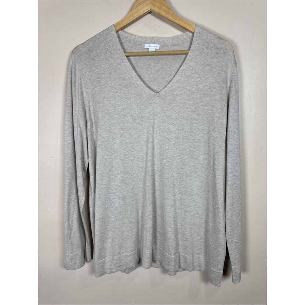 J. Jill Womens Sweater Lightweight Tunic Silk Cotton Classic Coastal